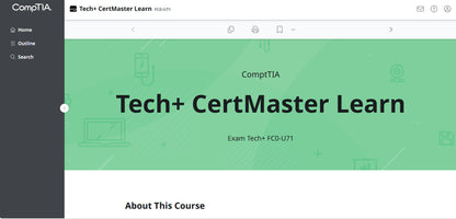 CompTIA CertMaster Learn Tech+ FC0-U71 - Individual License (12 Months Access)