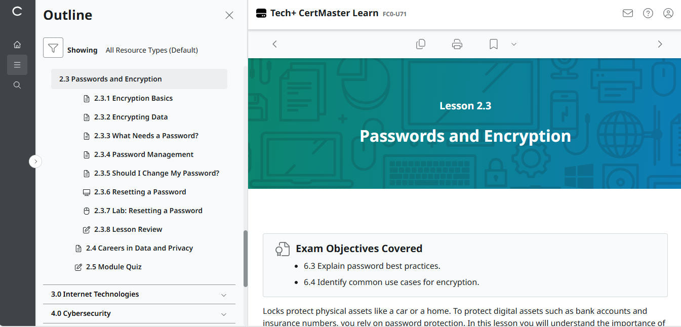 CompTIA CertMaster Learn Tech+ FC0-U71 - Individual License (12 Months Access)