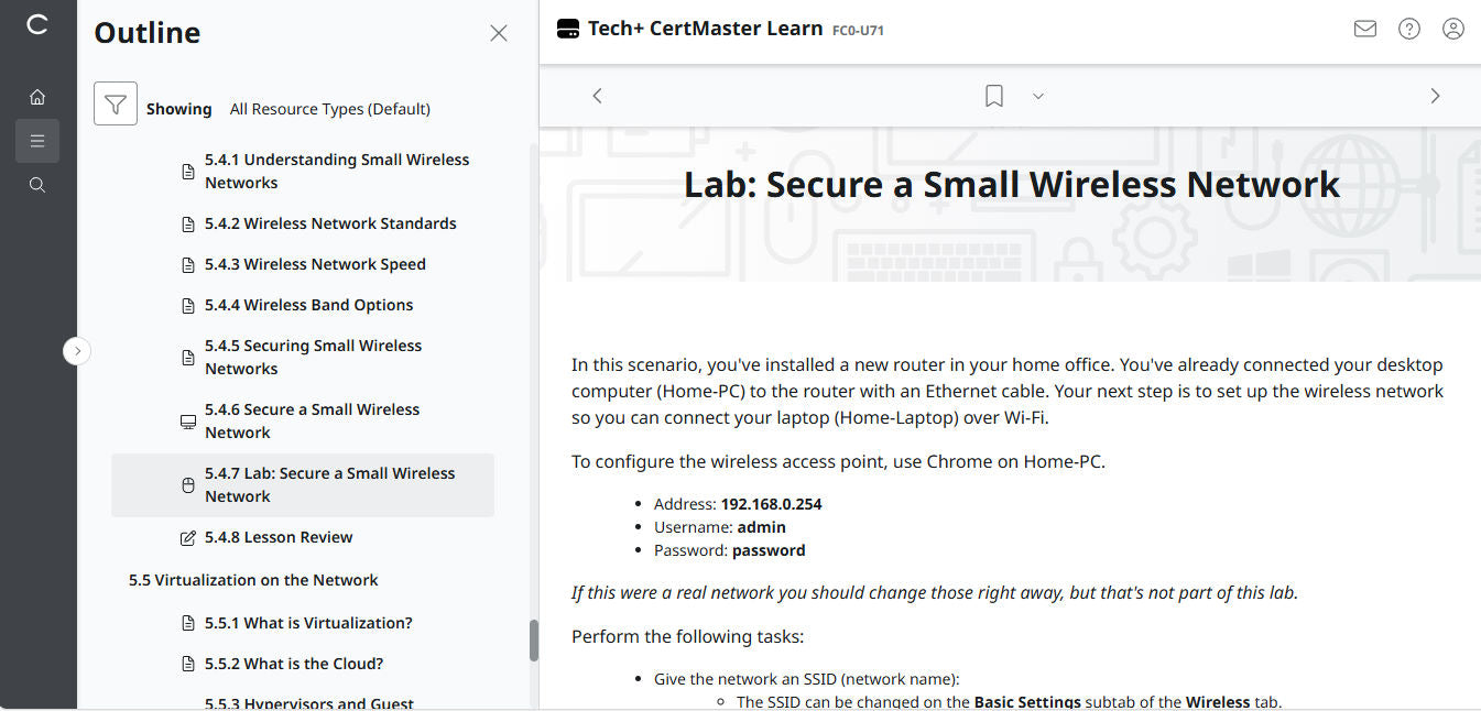 CompTIA CertMaster Learn Tech+ FC0-U71 - Individual License (12 Months Access)