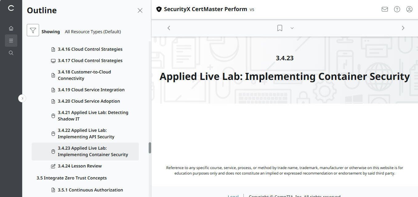 CompTIA CertMaster Perform – SecurityX CASP+ CAS-005 Individual License