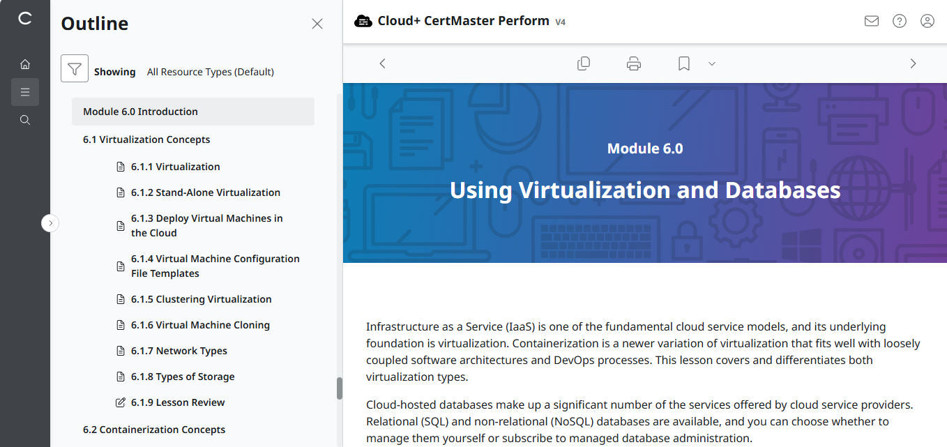 CompTIA Cloud+ CertMaster Perform (CV0-004)